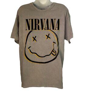 Nirvana Smiley Face licensed band T-Shirt Large unisex